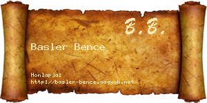 Basler Bence névjegykártya
